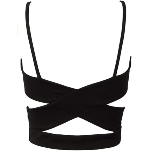 Choices Black Cut Out Cropped Vest l SZ L (4) NWOT - Picture 3 of 8